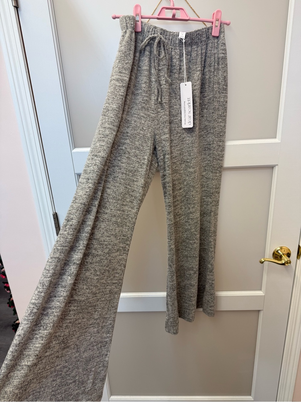 Cozy Cowl-Neck Knit Sweater Set in Light Gray - Picture 8 of 9